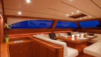 Interior view of the sailing yacht NILAYA by Baltic Yachts